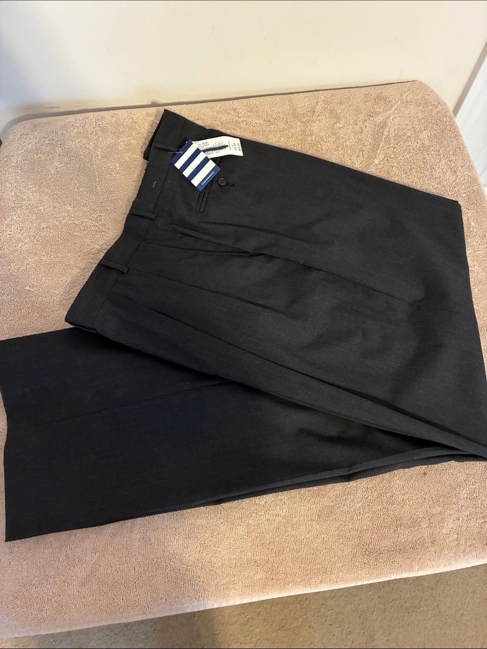 Men’s Lands' End Charcoal Dress Pants size 44W 34L NWT